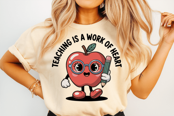 Cute Apple Cartoon in School Design: A Playful Solution for Educational Creativity