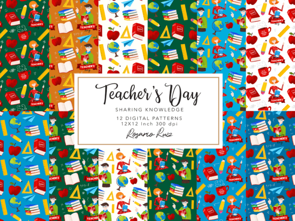 Evaluation of the Education Papers Teacher's Day Pattern Digital Download
