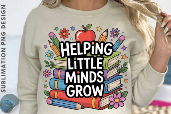 Helping Little Minds Grow PNG Design