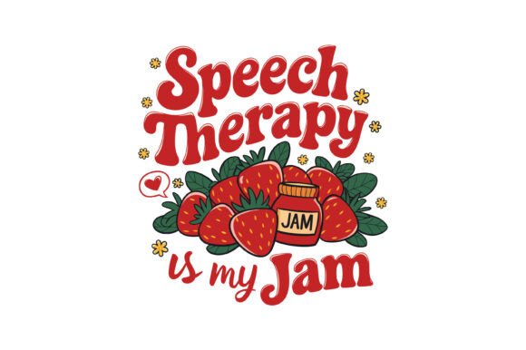 Speech Therapy Strawberry Jam Design