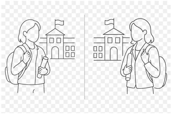 Student and Graduate Line Art: A Minimalist Visual Language for Education